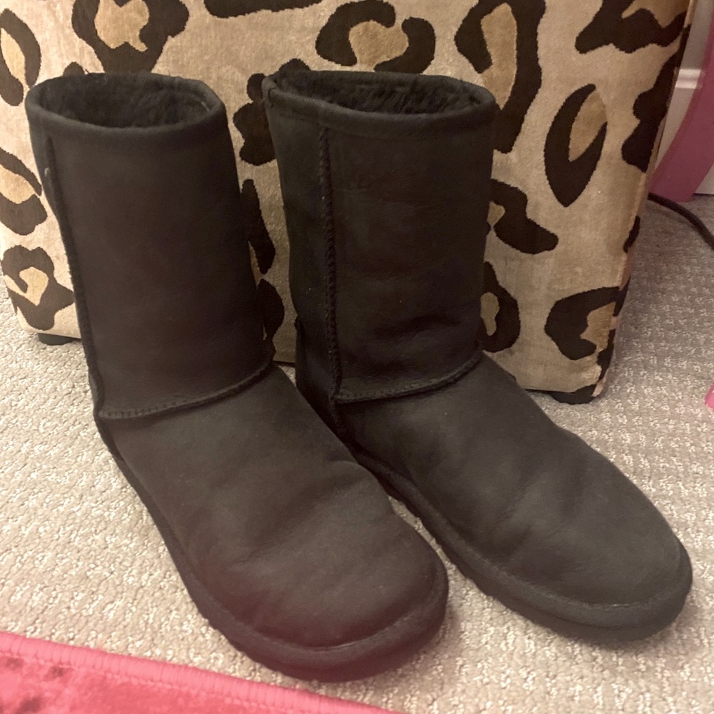 Black Uggs Classic All Weather Leather